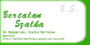 bertalan szalka business card